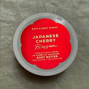 Bath & Body Works Japanese Cherry Blossom Body Butter - Red & Gray